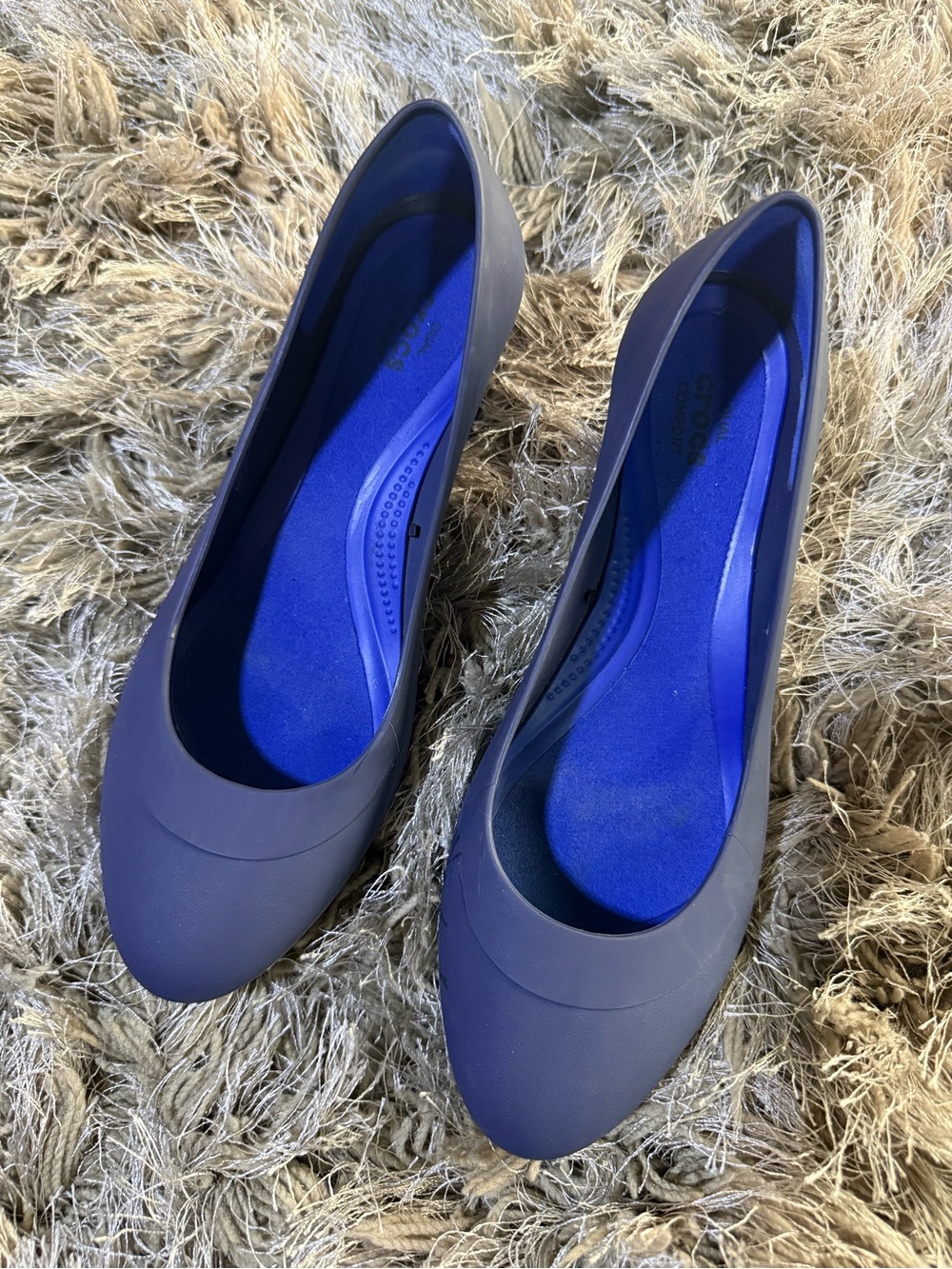 Crocs Blue Lina Wedge Heels - Picture 3 of 8
